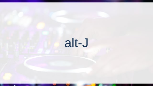 alt-J(アルト・ジェイ)