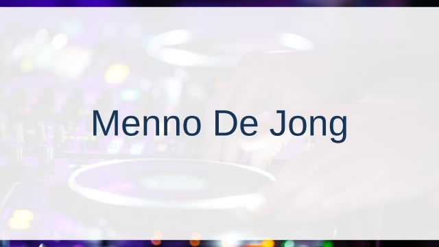 Menno De Jong(メノ・デ・ジョン)